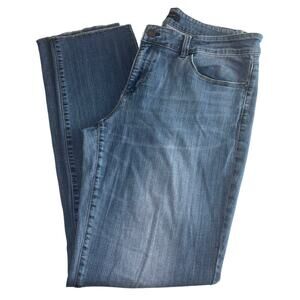 Ann Taylor The Slim Boyfriend Raw Edge Hem Frayed Ankle Mid Rise Size 12